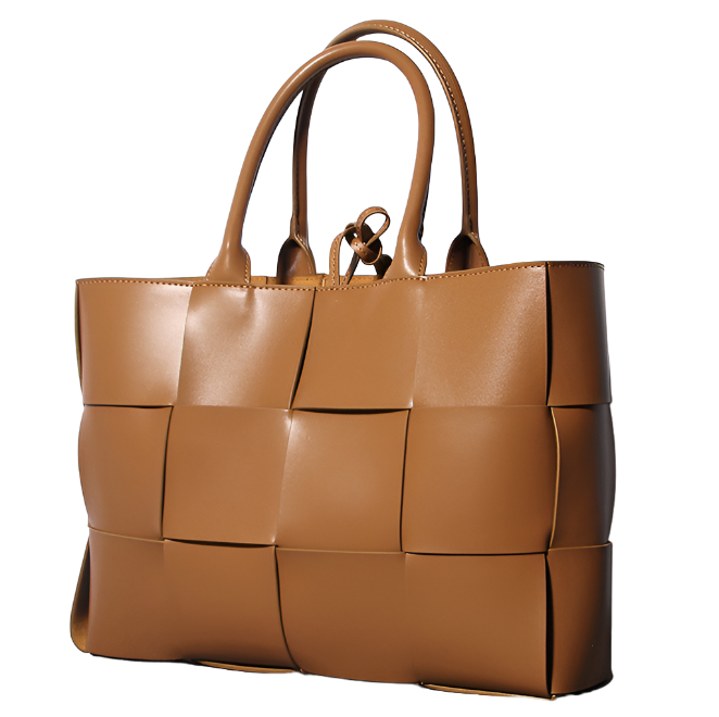 Woven Real Leather Handbag - AshiVend